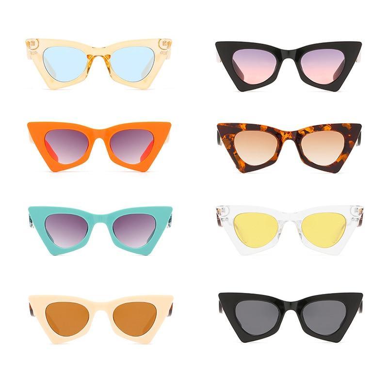 Vintage Square Cat Eye Sunglasses Trendy Retro Streetwear