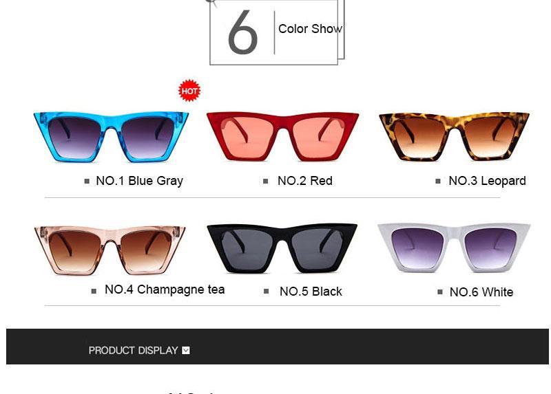 Vintage Square Cat Eye Sunglasses Retro Trendy Eyewear