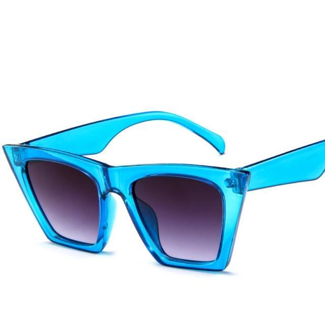 Vintage Square Cat Eye Sunglasses Retro Trendy Eyewear