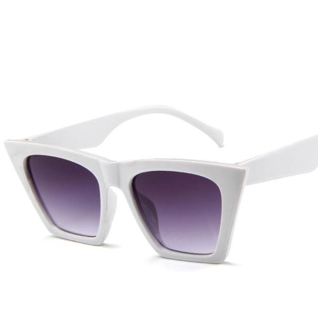 Vintage Square Cat Eye Sunglasses Retro Trendy Eyewear