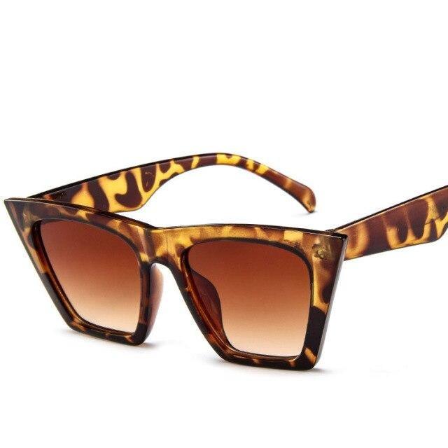 Vintage Square Cat Eye Sunglasses Retro Trendy Eyewear