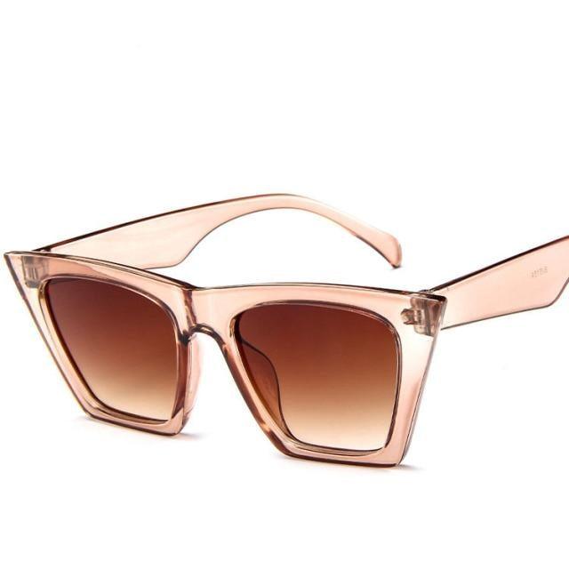 Vintage Square Cat Eye Sunglasses Retro Trendy Eyewear