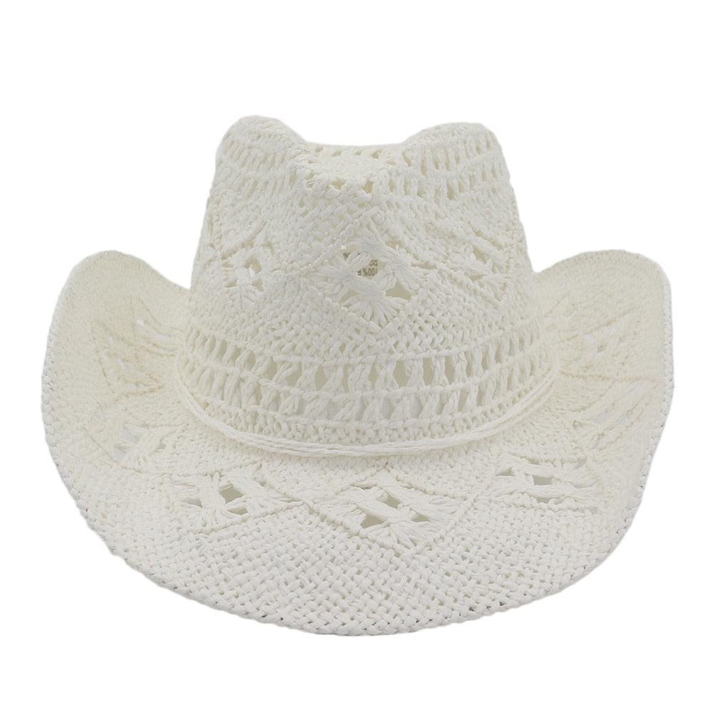 Bohemian Straw Cowboy Beach Hat for Sun Protection