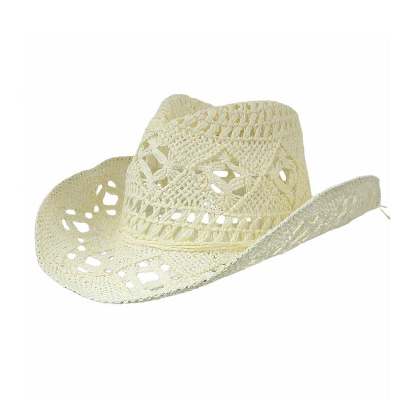 Bohemian Straw Cowboy Beach Hat for Sun Protection