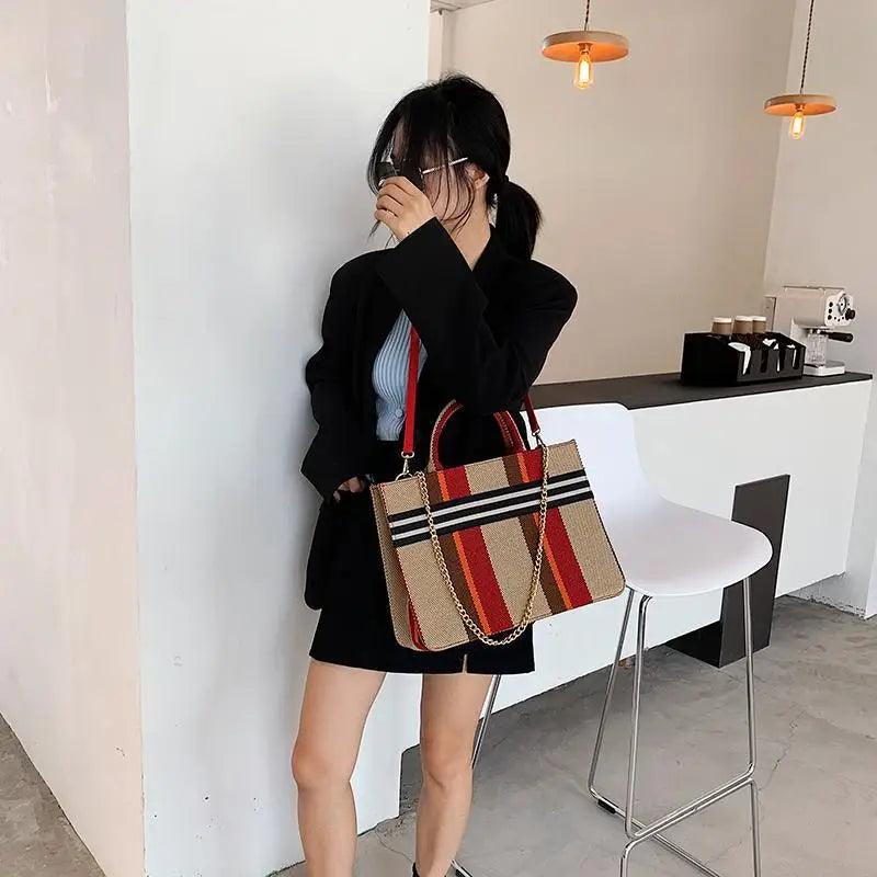 Vintage Style Canvas Large Capacity Shoulder & Crossbody Bag