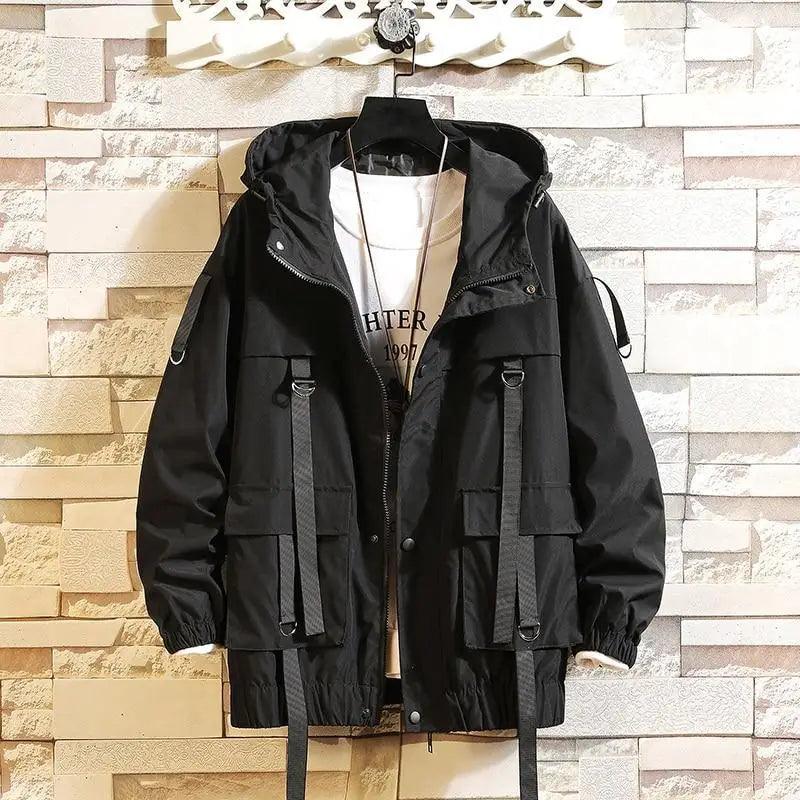 Stevvex vintage style women's hooded windbreaker with ribbon details and waterproof zipper pockets