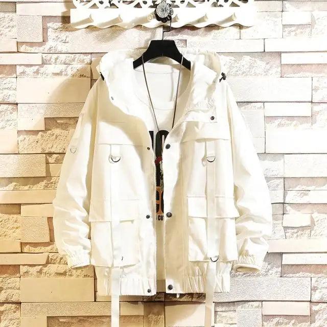 Vintage Style Women's Hooded Windbreaker Jacket Casual Sportswear