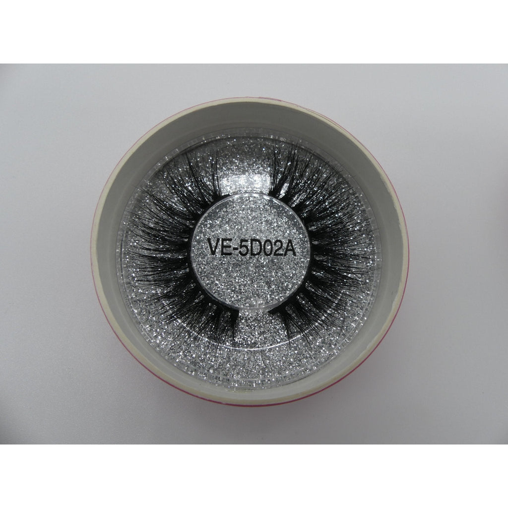 5D Mink Eyelashes 25mm Dramatic Volume Black False Lashes