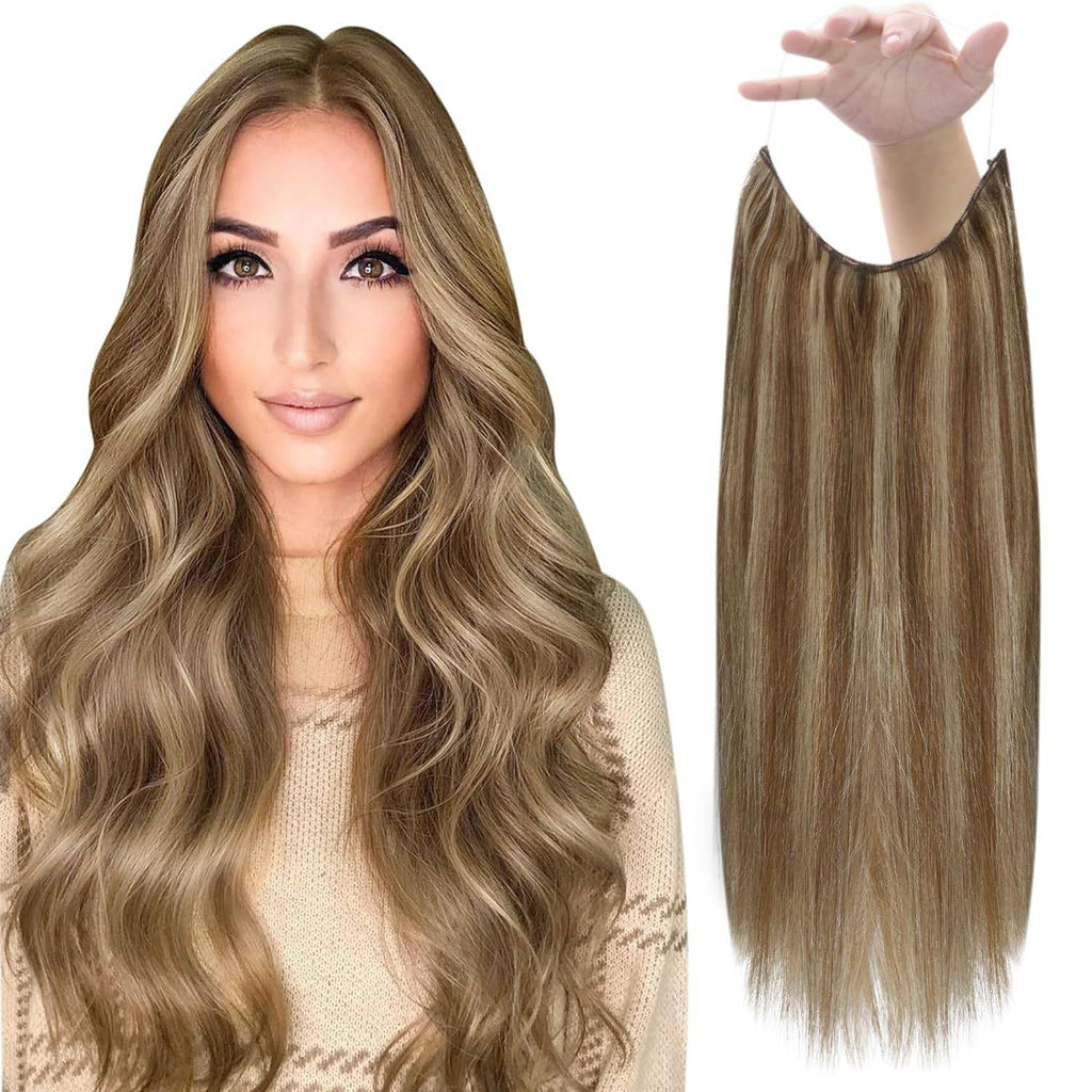18" Silky Straight Halo Hair Extension with Clip