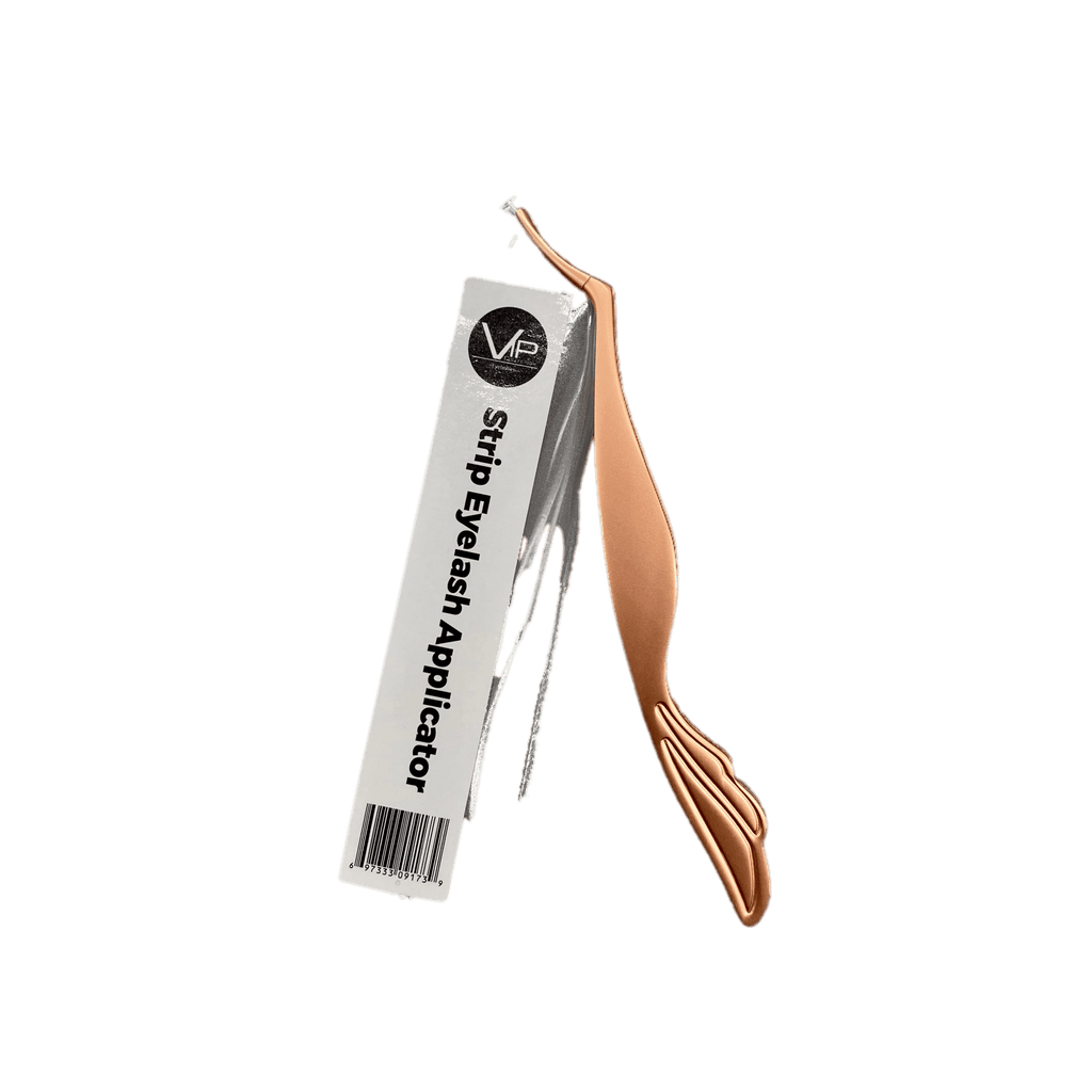 VIP Beautiful Dovetail Strip Lash Applicator in gold and rose gold finish