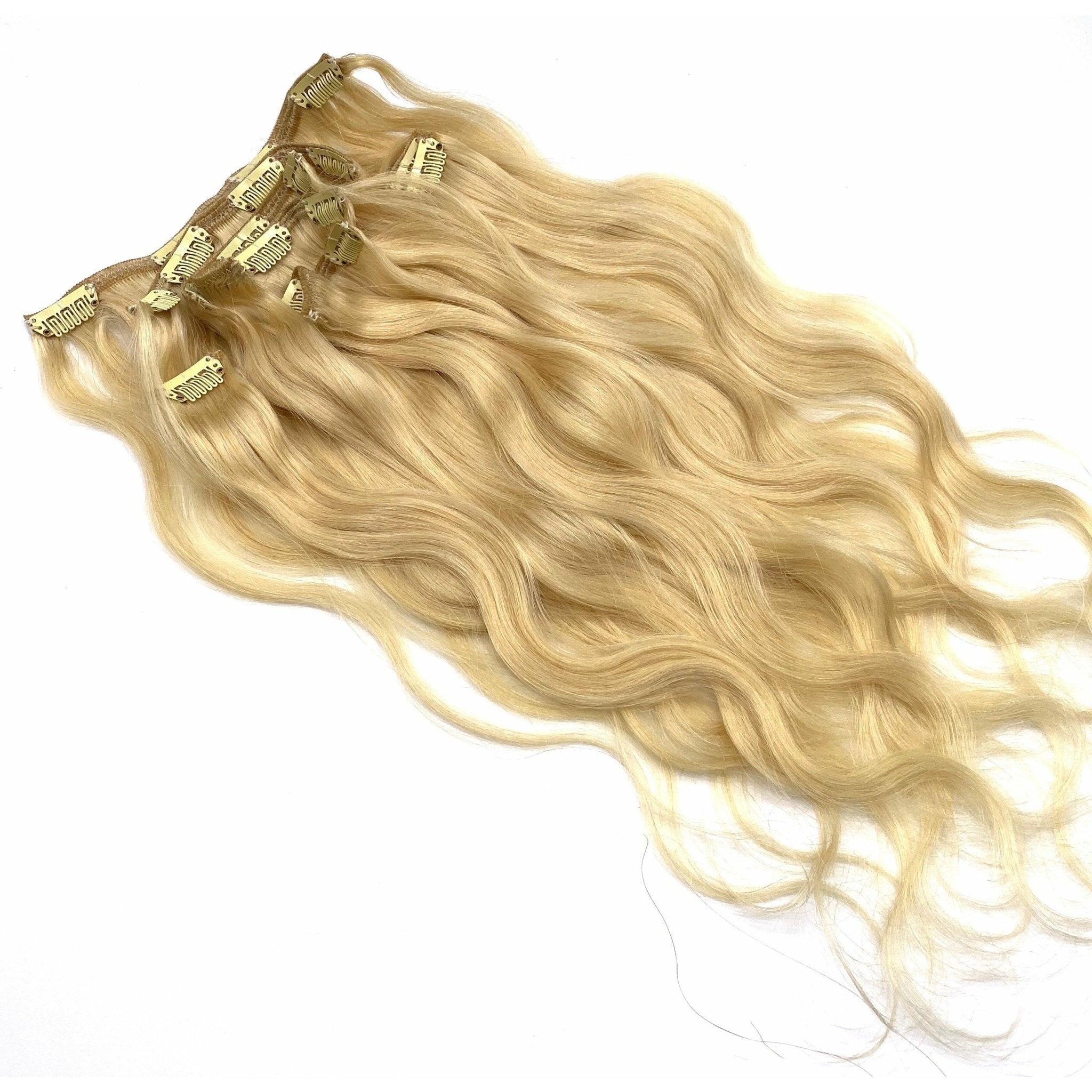 18" Body Wave Clip-In Hair Extensions - 100% Premium Human Hair