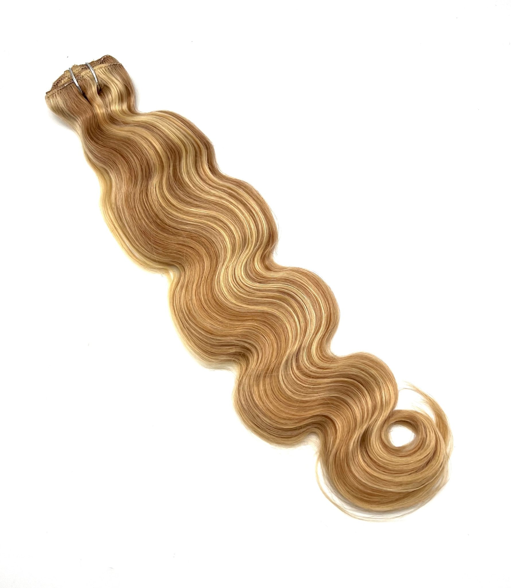 24" Body Wave Clip-In Hair Extensions 170g Light Brown Blonde