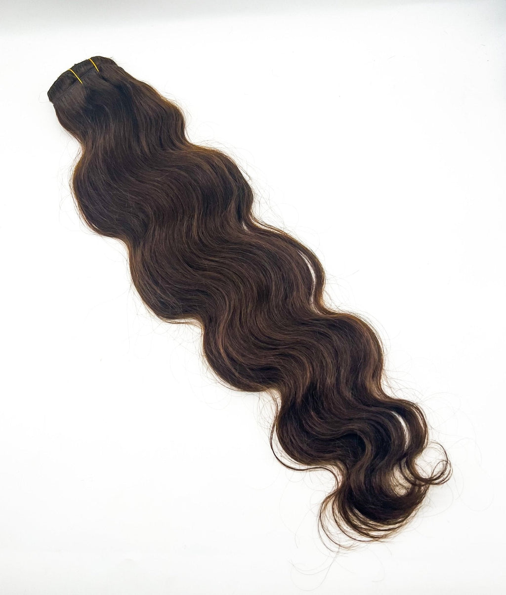 24" Body Wave Clip-In Hair Extensions 170g Light Brown Blonde