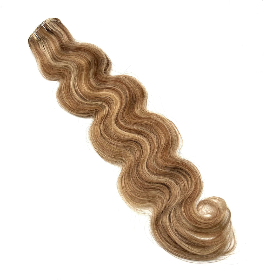 24" Body Wave Clip-In Hair Extensions 170g Light Brown Blonde