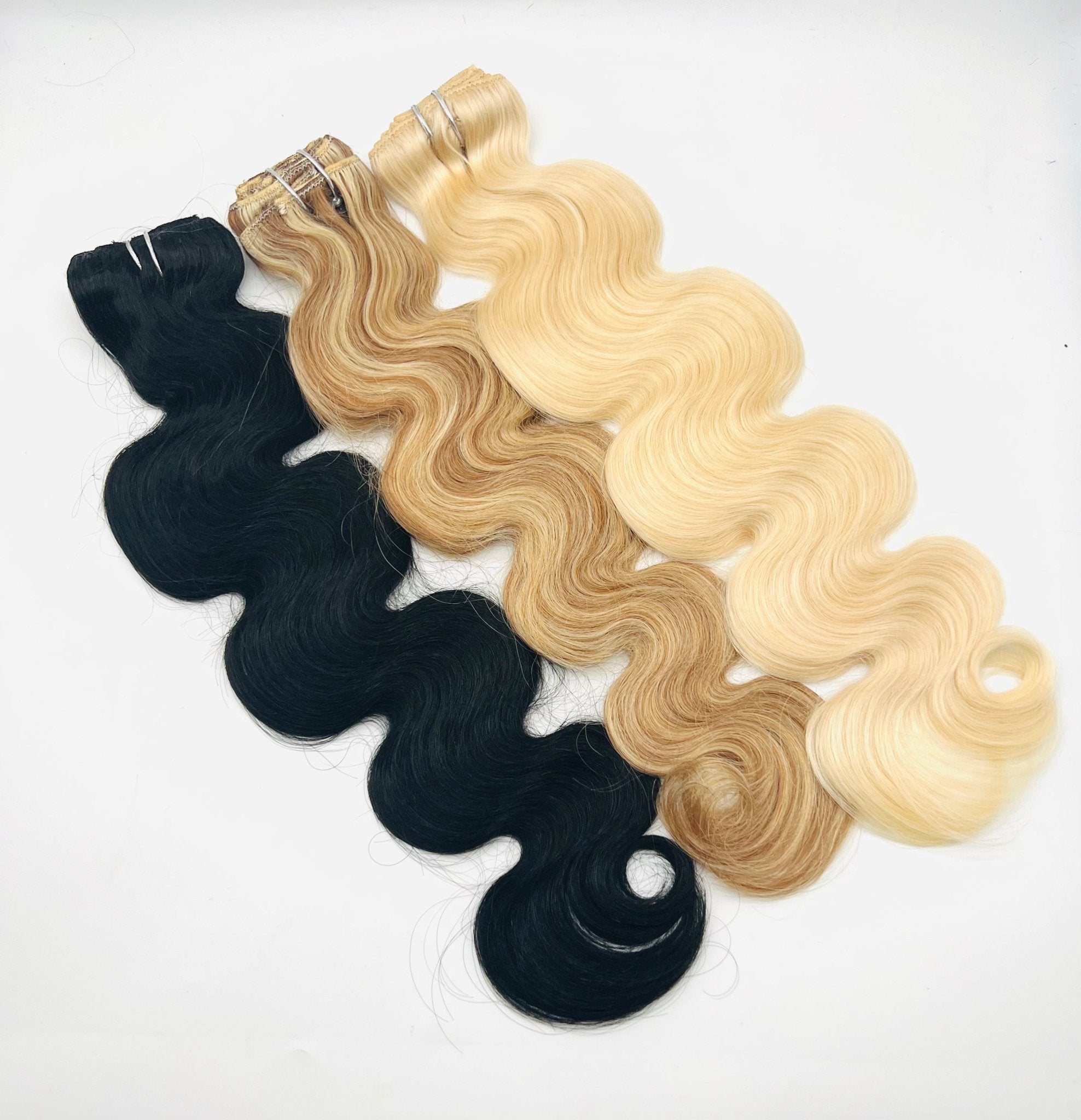 24" Body Wave Clip-In Hair Extensions 170g Light Brown Blonde