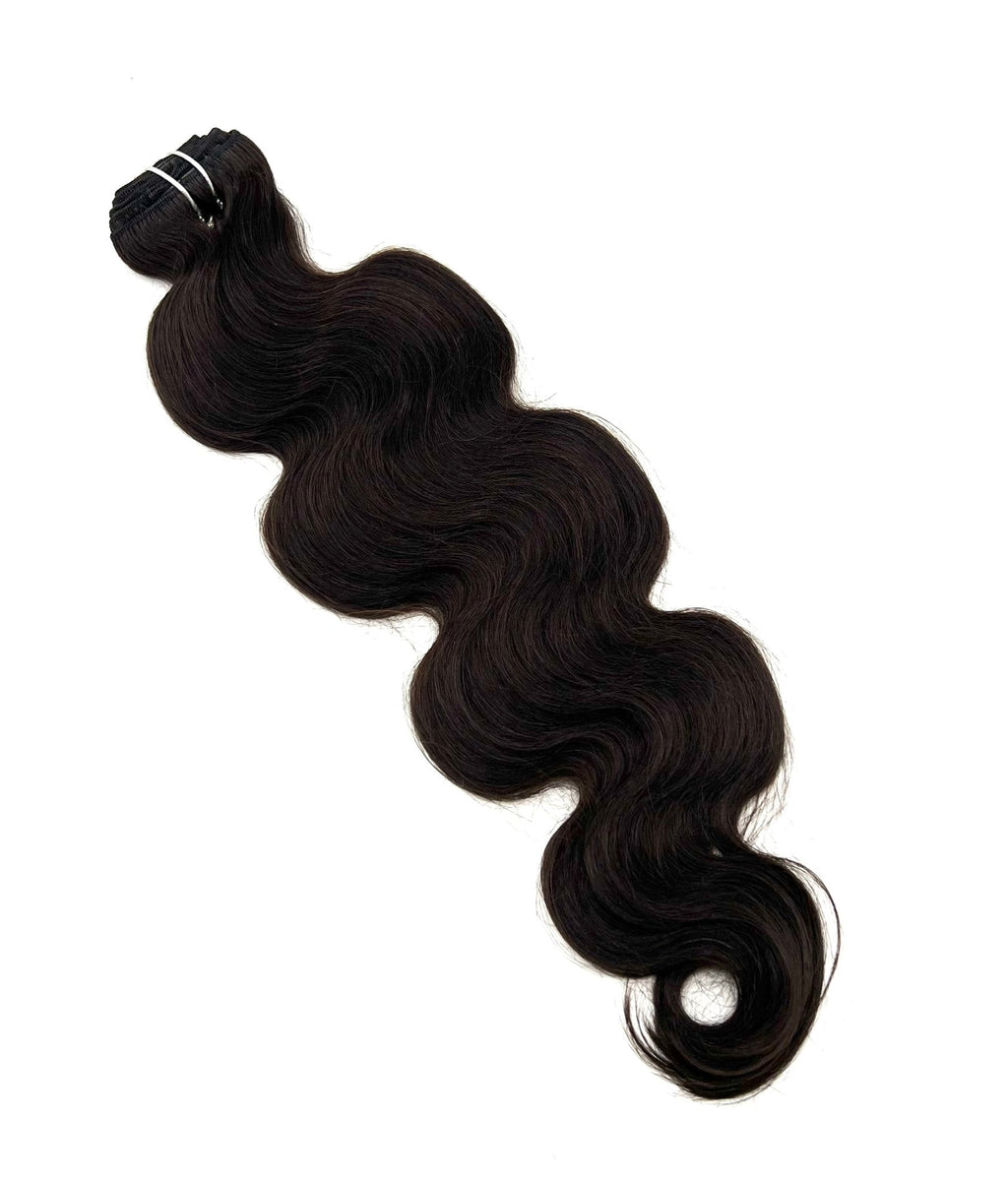 24" Body Wave Clip-In Hair Extensions 170g Light Brown Blonde