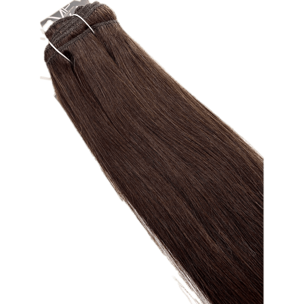 Silky Straight Clip-In Human Hair Extensions 18 inch 140g Set