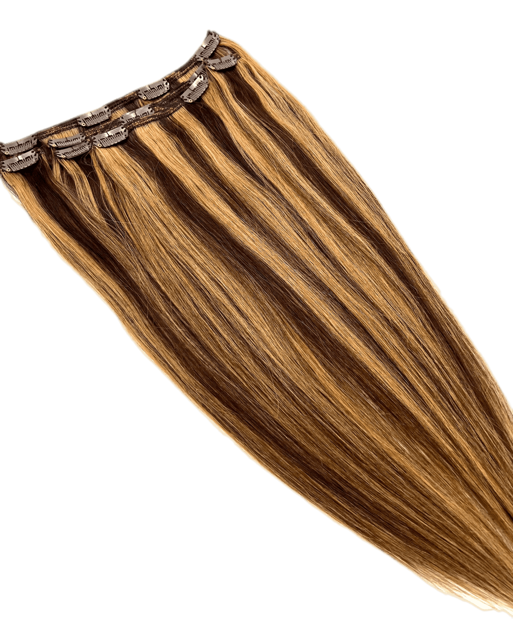 18" Silky Straight Clip-In Hair Extensions - Human Hair Set