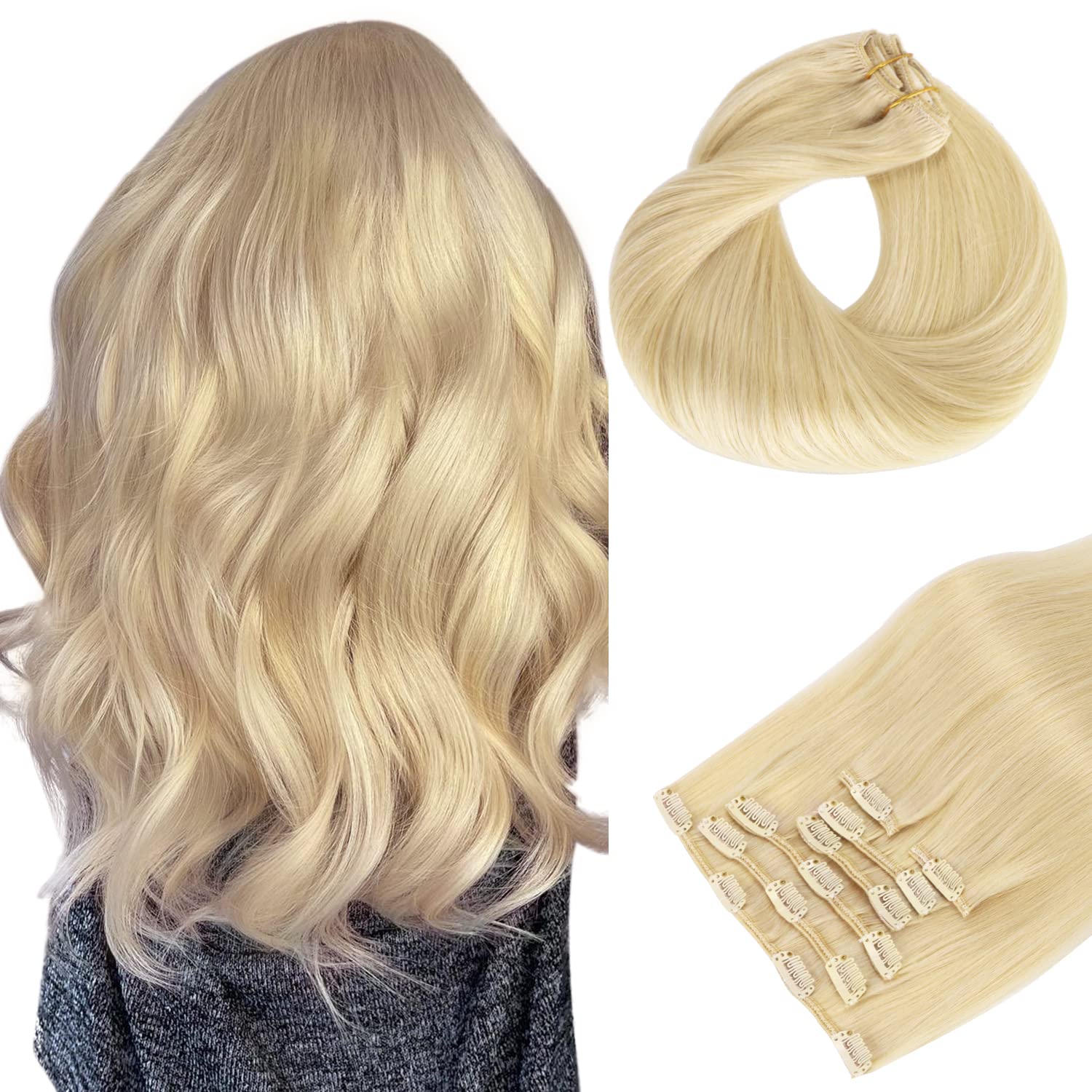 24" Silky Straight Clip-In Hair Extensions - 170g Full Head Set