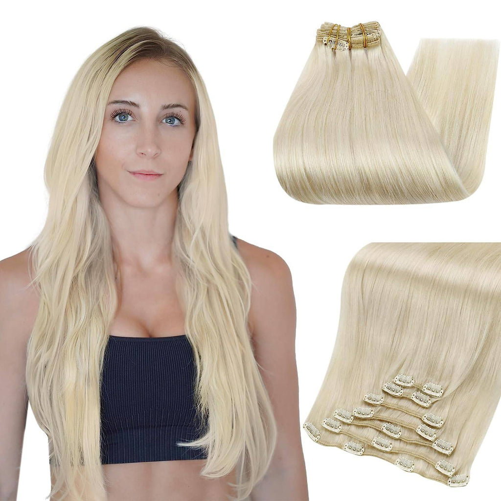 24" Silky Straight Clip-In Hair Extensions - 170g Full Head Set