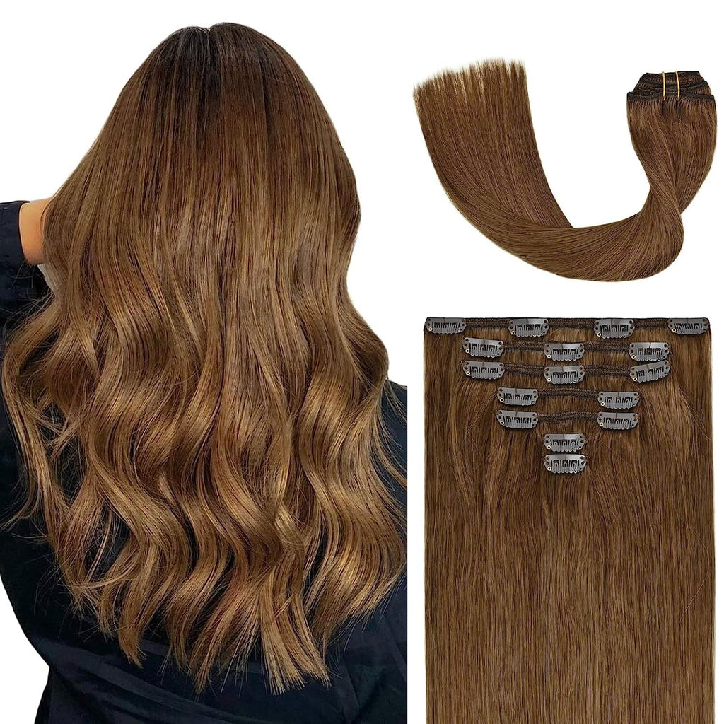 24" Silky Straight Clip-In Hair Extensions - 170g Full Head Set
