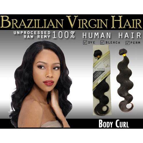 Close up of black Brazilian Virgin Hair Body Curl extensions
