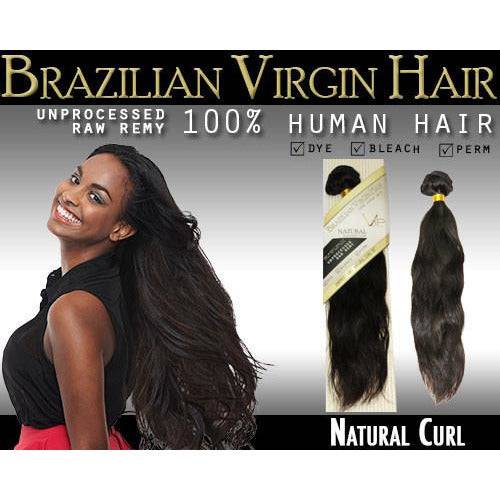 Bundles of Brazilian Virgin Hair with a natural curl pattern