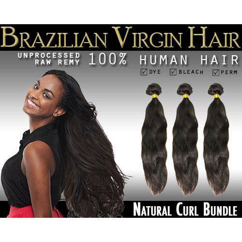 Brazilian virgin hair natural curl bundles