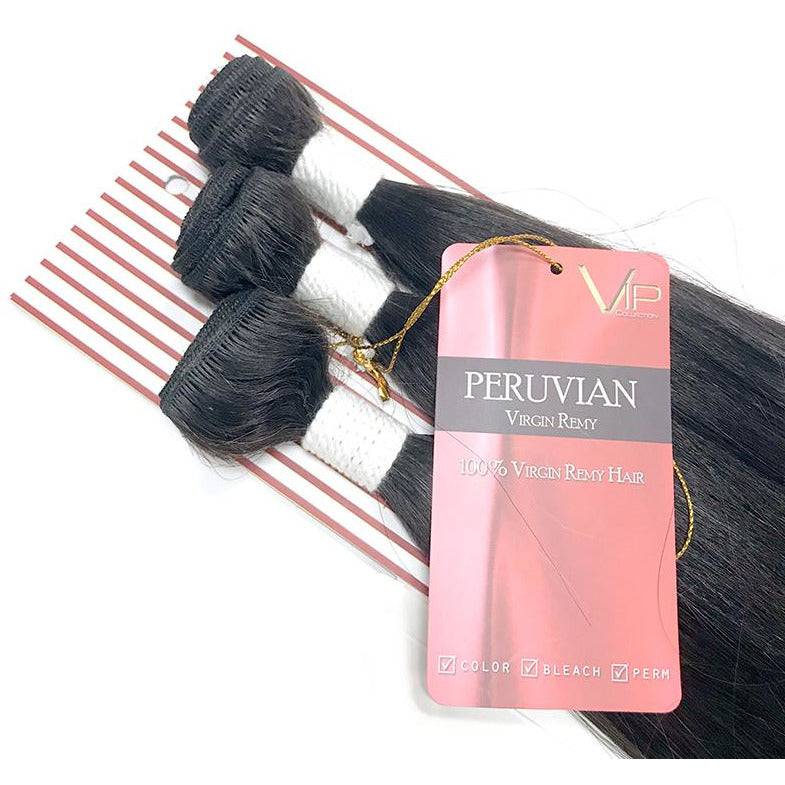 100% Virgin Peruvian Hair Bundles - Premium Soft Black Hair