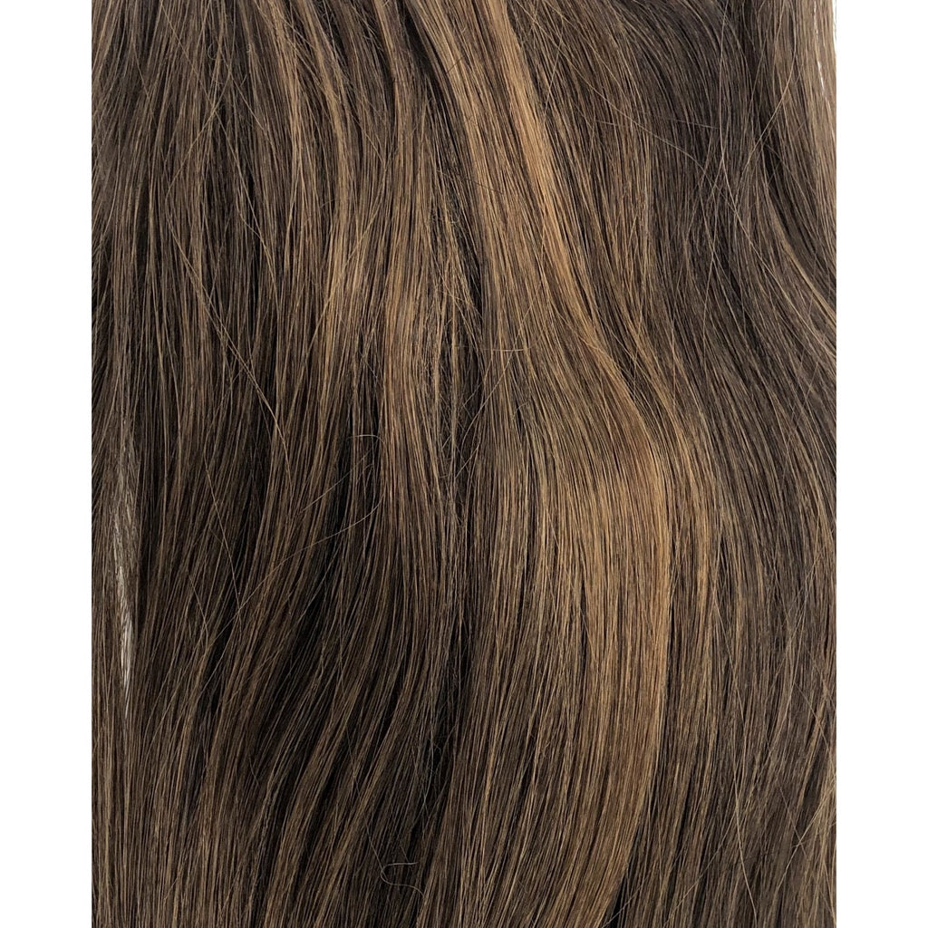 Synthetic Clip-In Hair Extensions in Garnet - Straight Style