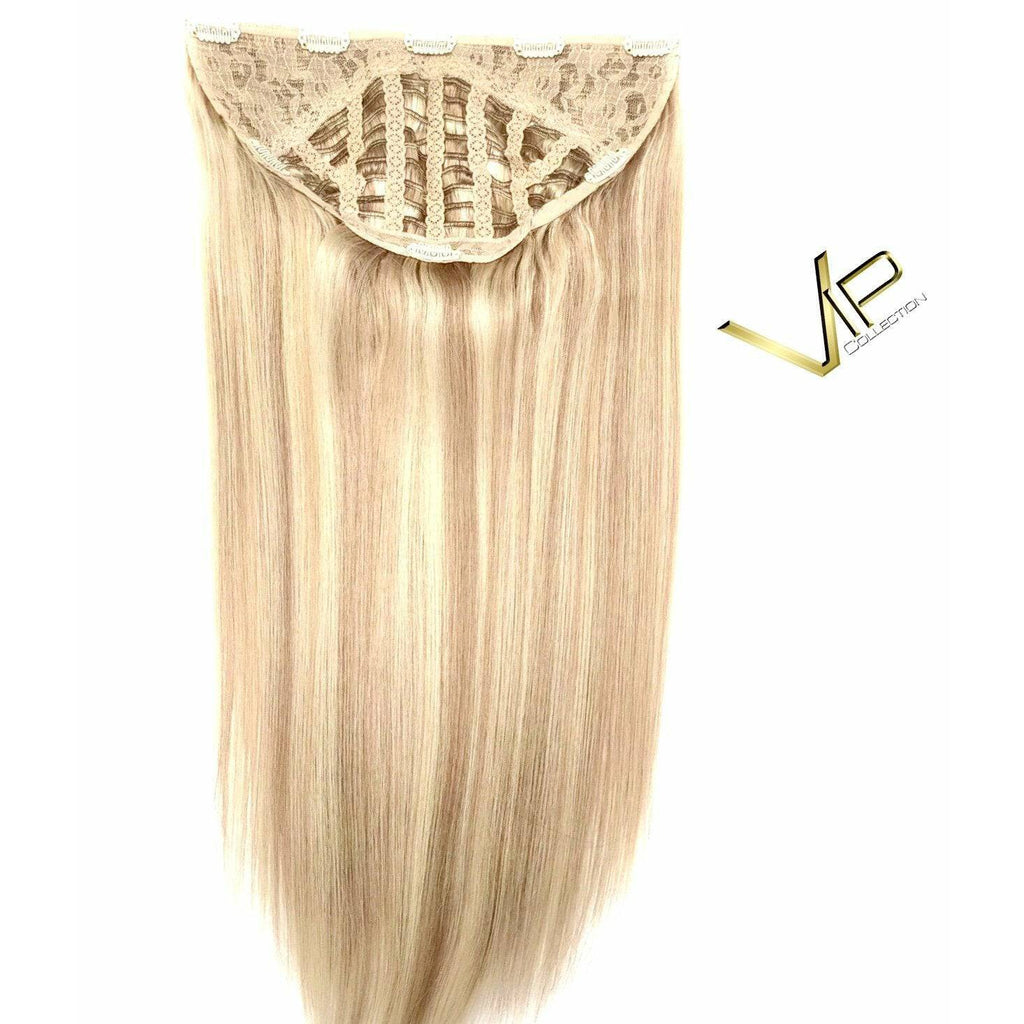 Synthetic Clip-In Hair Extensions in Garnet - Straight Style
