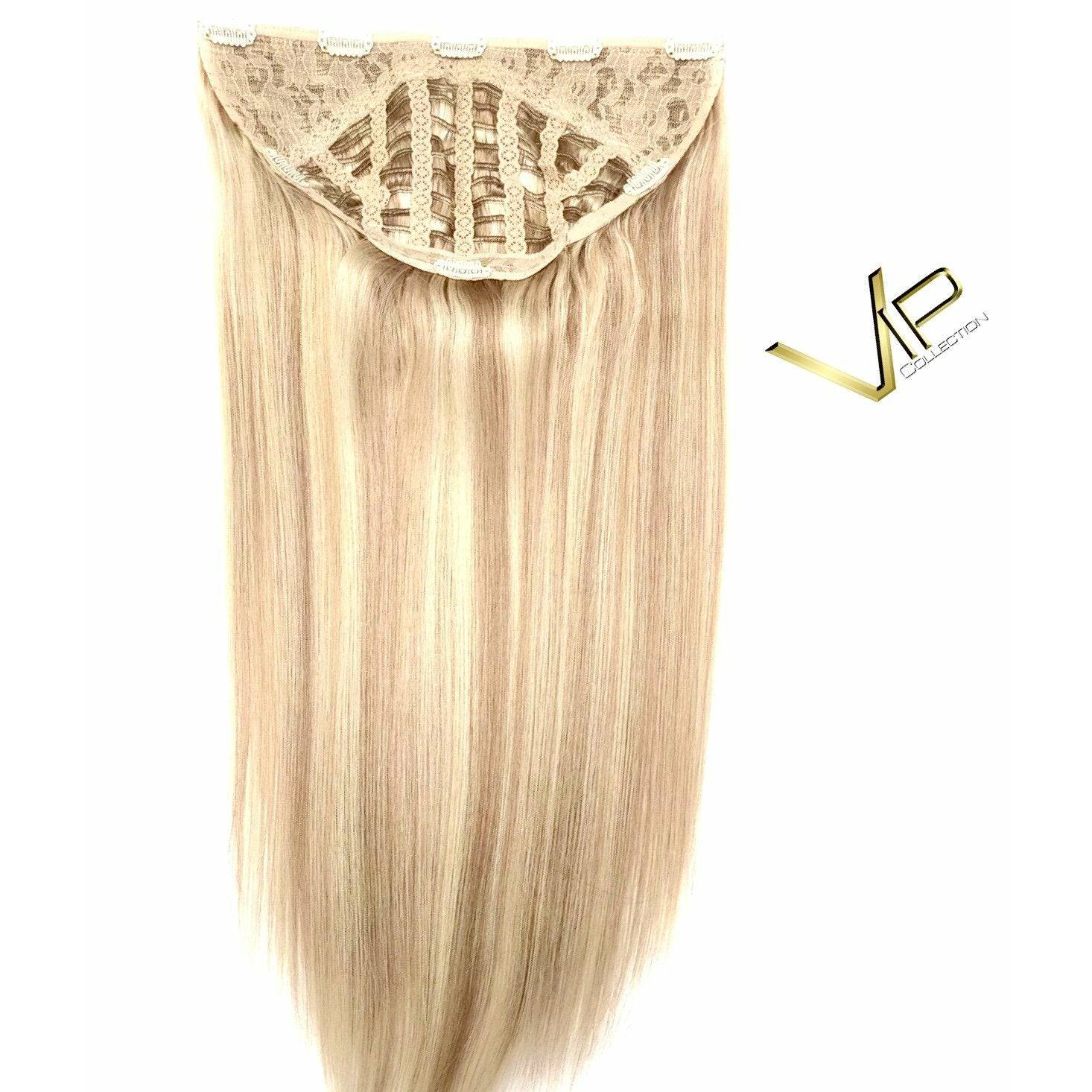 Synthetic Clip-In Hair Extensions in Garnet - Straight Style