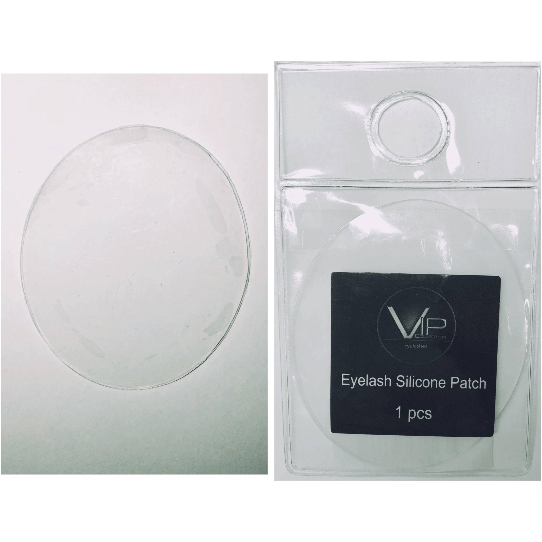 VIP Collection transparent silicone eyelash patch for professional extension application.