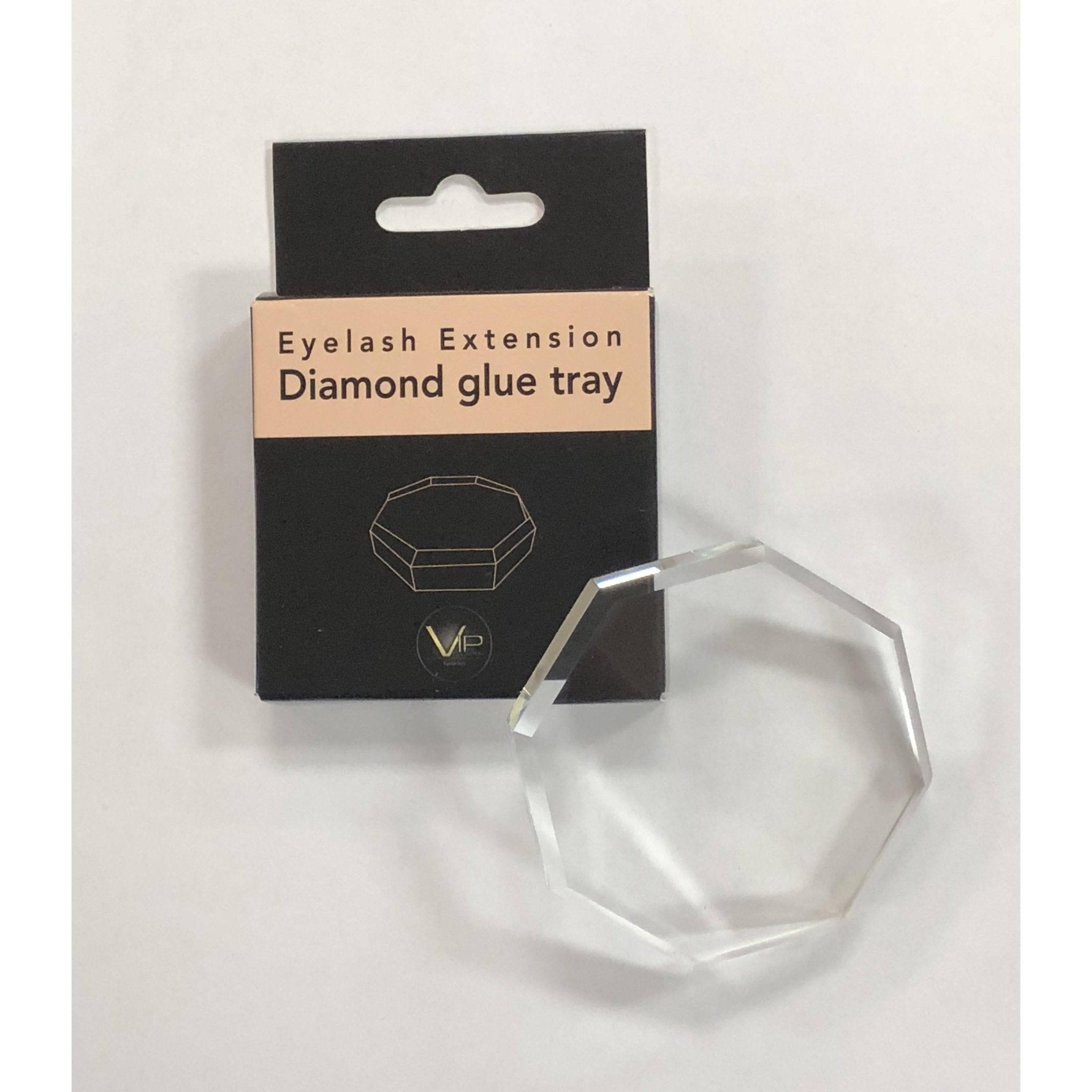 Professional VIP Eyelash Extension Diamond Glue Tray in clear and black