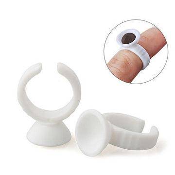 10-Pack Professional Eyelash Glue Rings for Lash Extensions