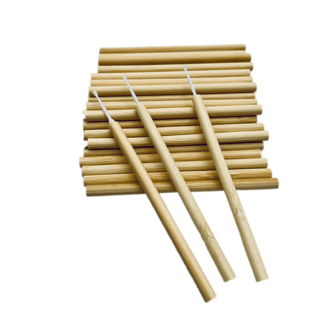50-pack of disposable eyelash micro brushes with sustainable bamboo handles