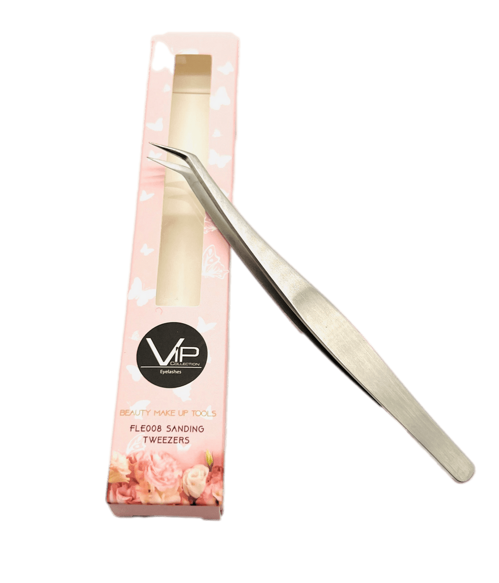 Professional Precision Eyelash Extension Tweezers - Silver/Pink