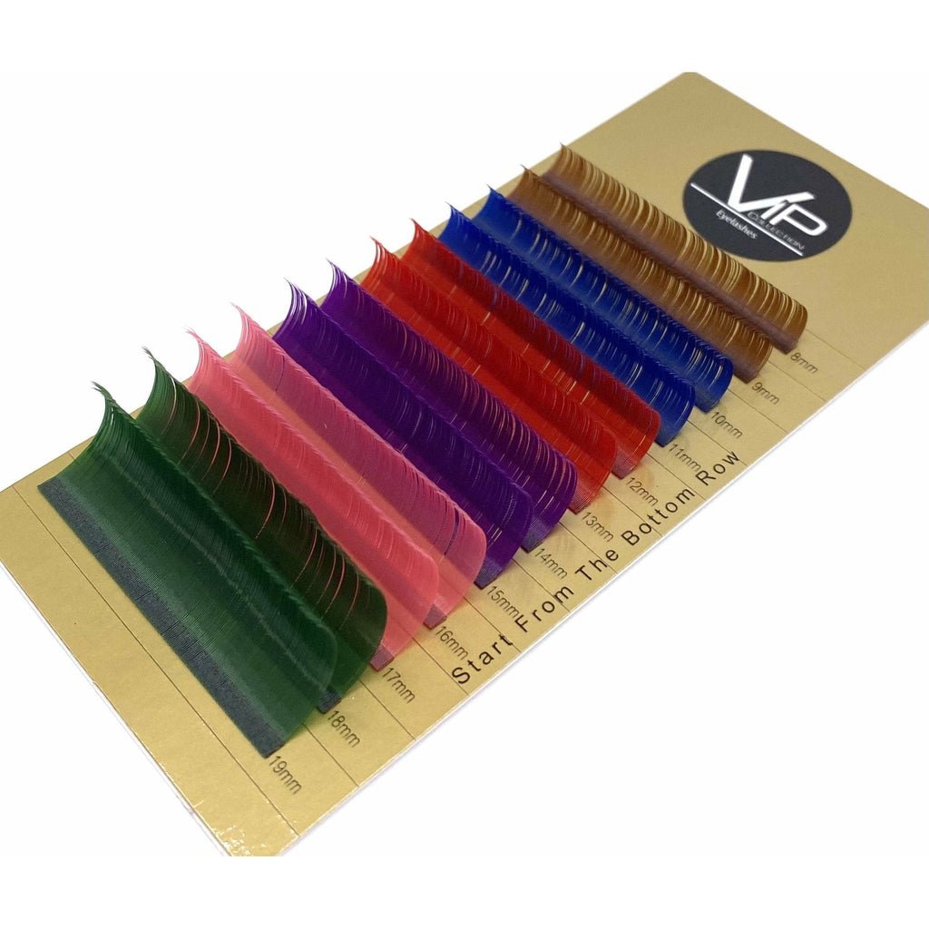 Rainbow Eyelash Extensions 12 Lines 0.15mm D Curl Volume Lashes