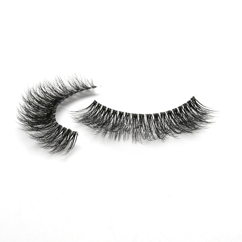 3D Faux Mink Strip Lashes with Clear Invisible Band