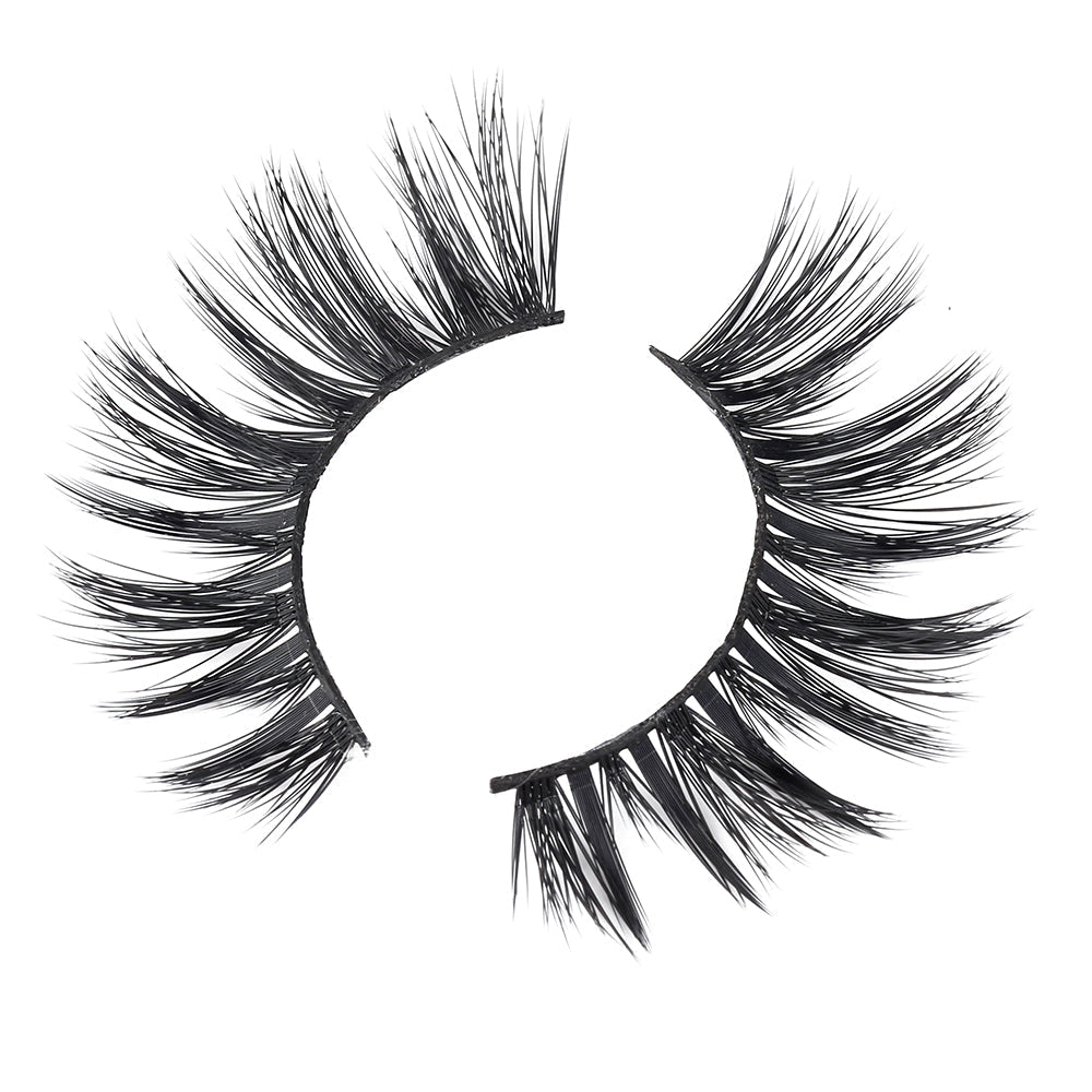 VIP 3D Silk Faux Eyelashes - Jet Black Cruelty-Free Lashes