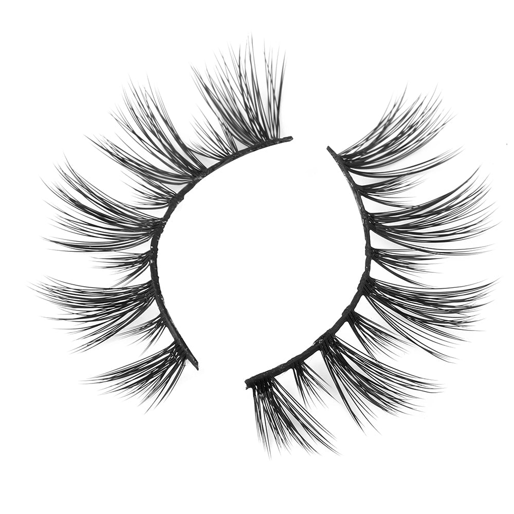 VIP 3D Silk Faux Eyelashes - Jet Black Cruelty-Free Lashes