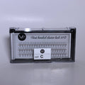 Close up of 10D heat bonded cluster lashes with 0.07mm thickness for professional eyelash extension look