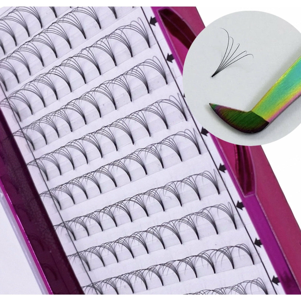 6D Pre Fanned Lash Extensions 12 Lines C Curl 0.07mm Volume Lashes