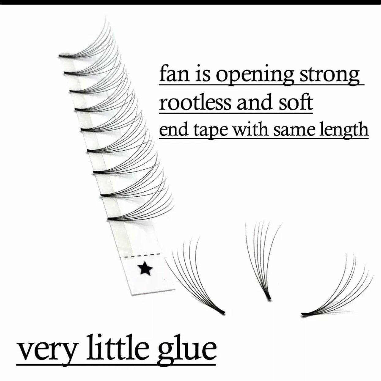 6D Pre Fanned Lash Extensions 12 Lines C Curl 0.07mm Volume Lashes