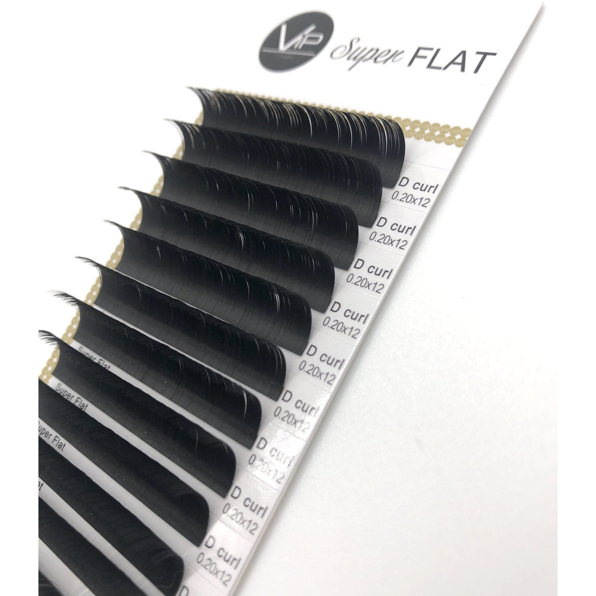 Super Flat Eyelash Extensions 12 Lines 0.20mm D Curl Volume Lashes