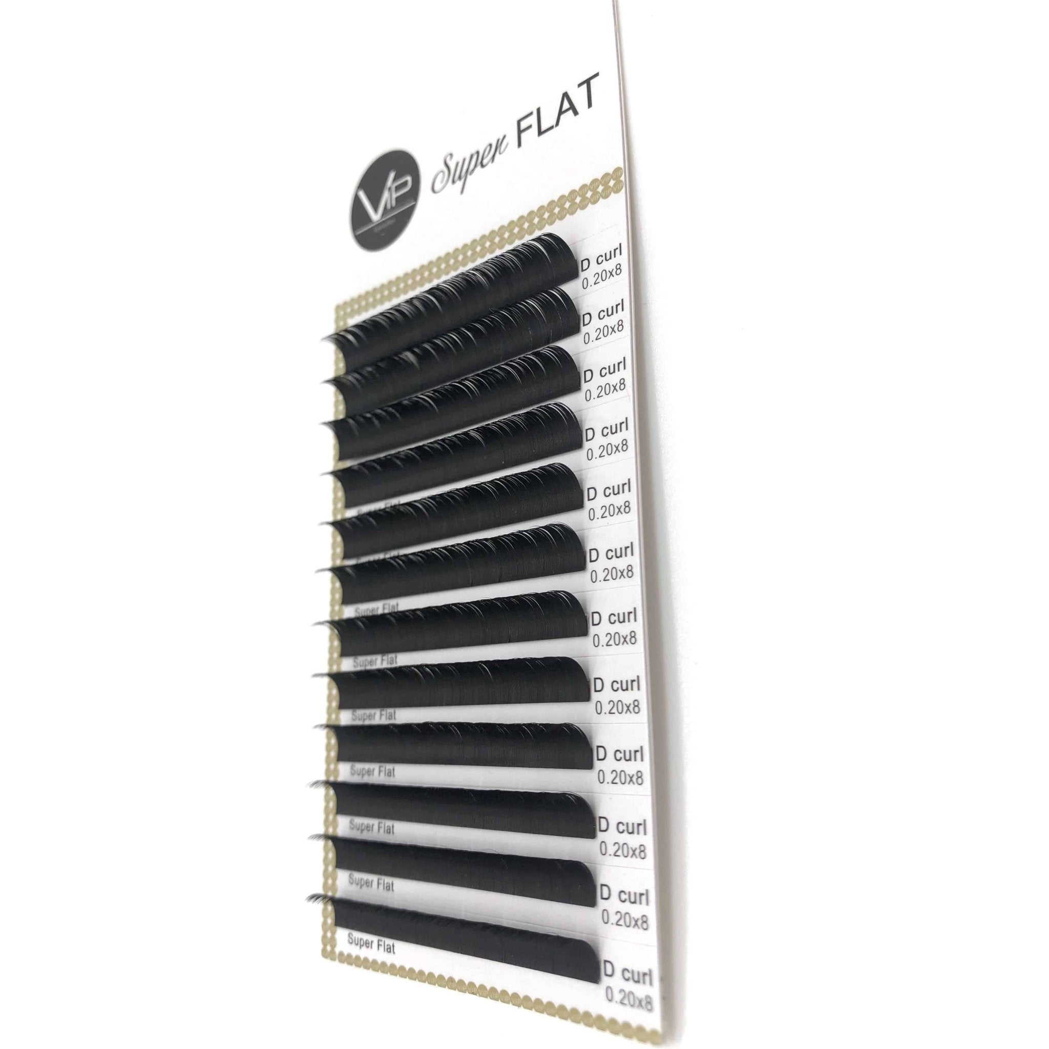 Super Flat Eyelash Extensions 12 Lines 0.20mm D Curl Volume Lashes