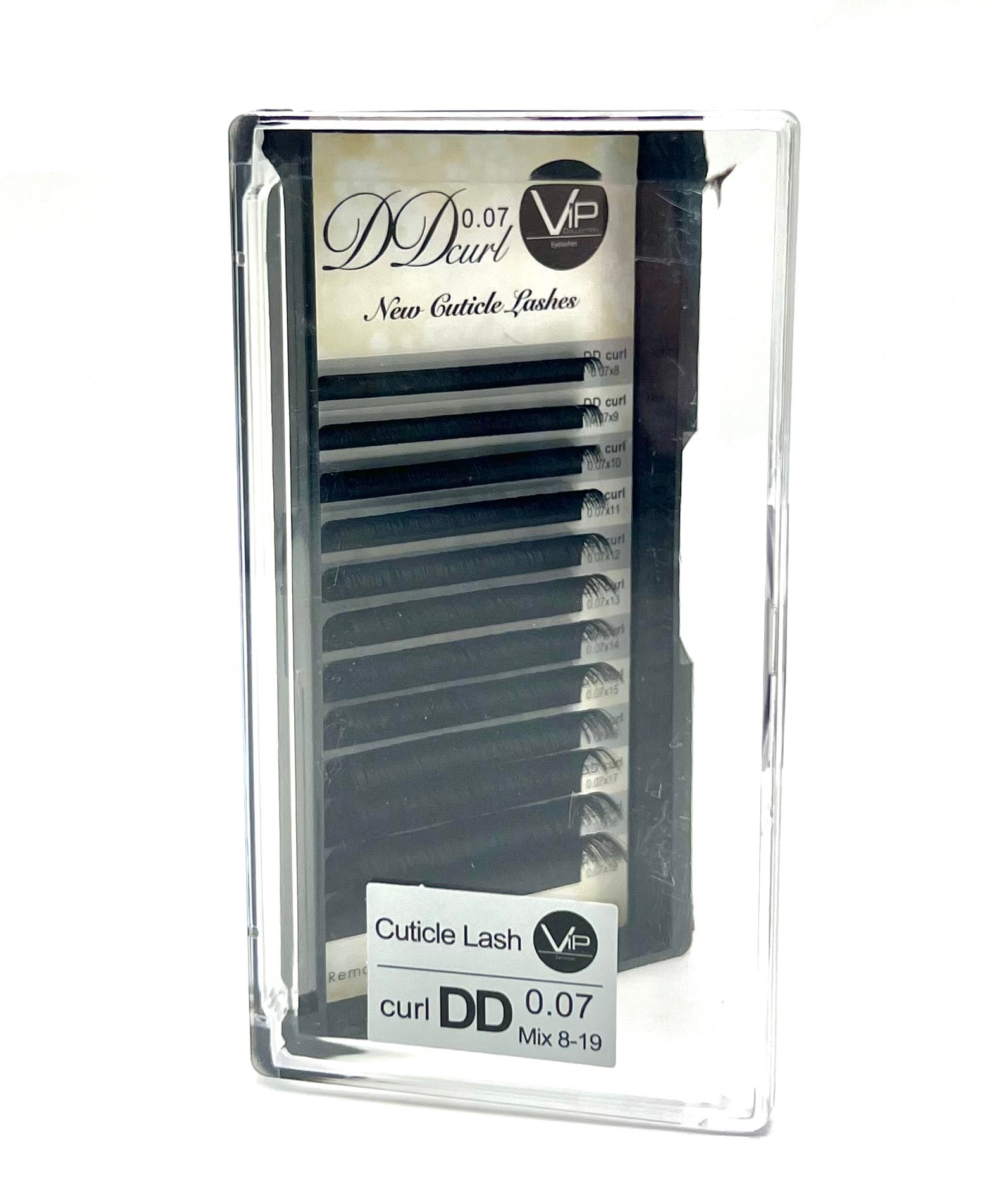 VIP Faux Mink Lash Extension tray with 0.07mm thickness and DD curl styling