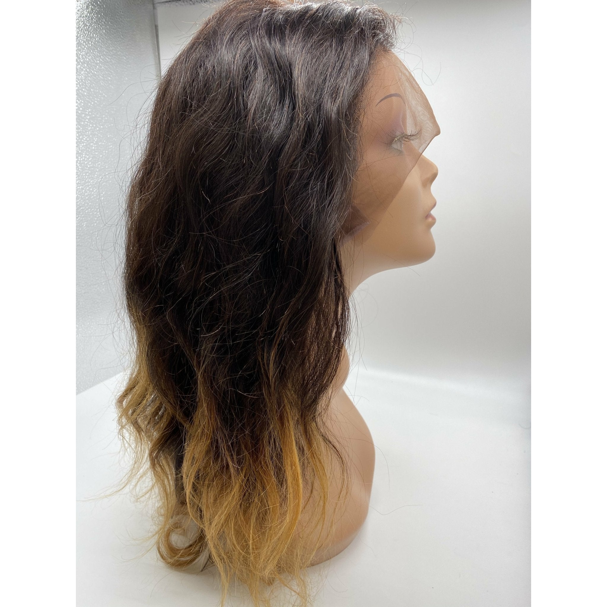 VIP Full Lace Hand Tied Human Hair Wig - Natural Balayage Ombre
