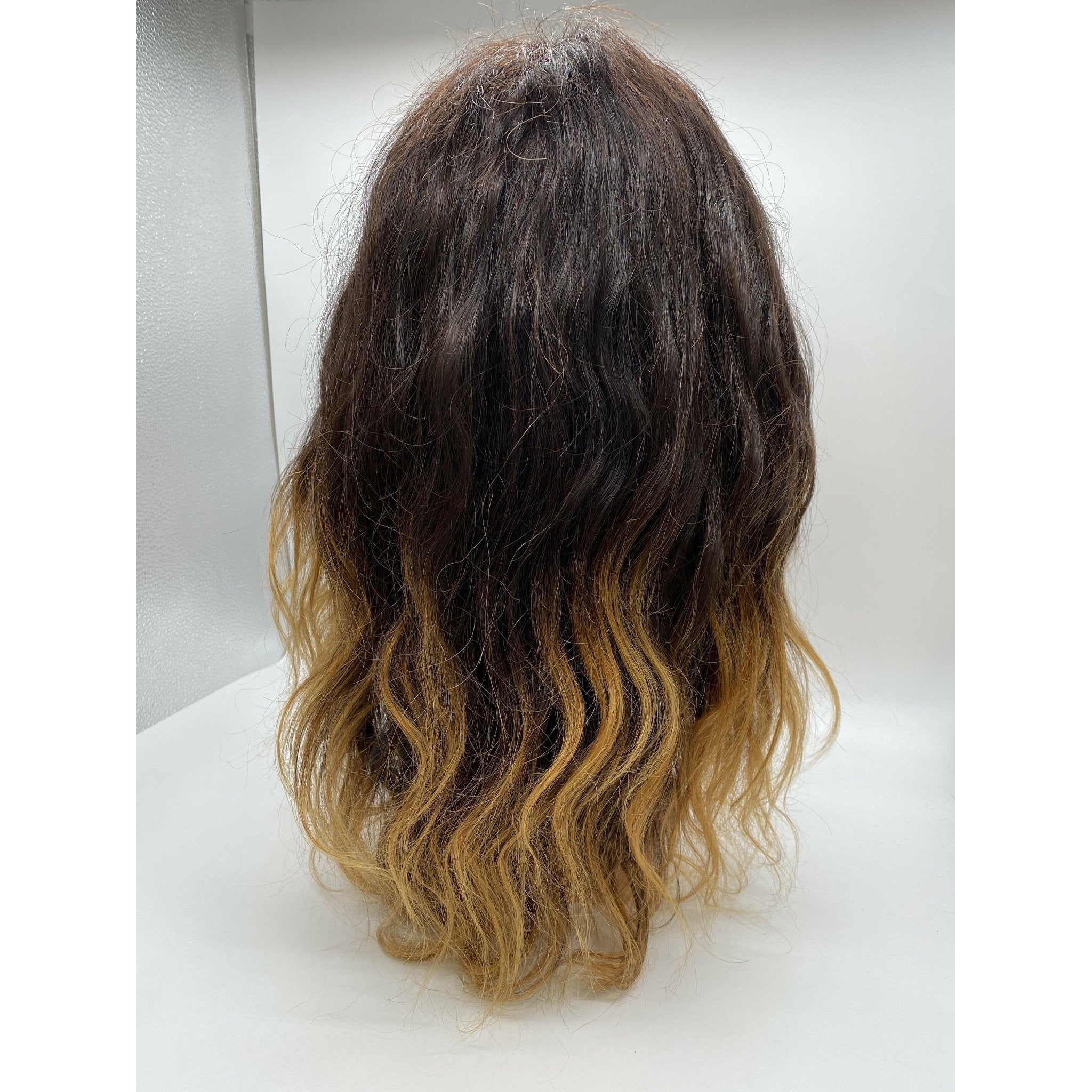 VIP Full Lace Hand Tied Human Hair Wig - Natural Balayage Ombre