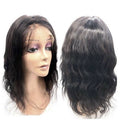 100% Human Hair Natural Black Body Wave Full Lace Wig